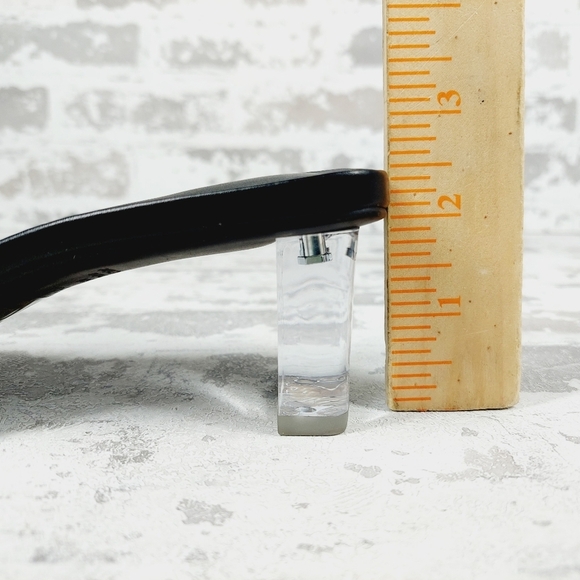 New Open Edit Cleo Black Square Toe Heeled Slide Sandals T314 - Picture 9 of 13